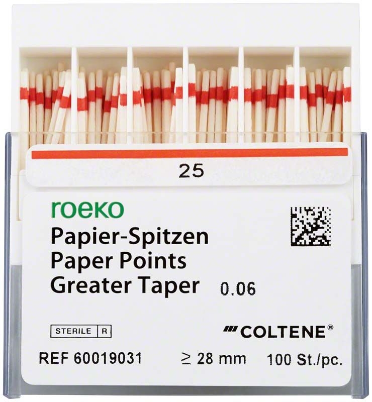 ROEKO Papierspitzen Greater Taper 0.06 in Schiebeschachtel Gr. 25.