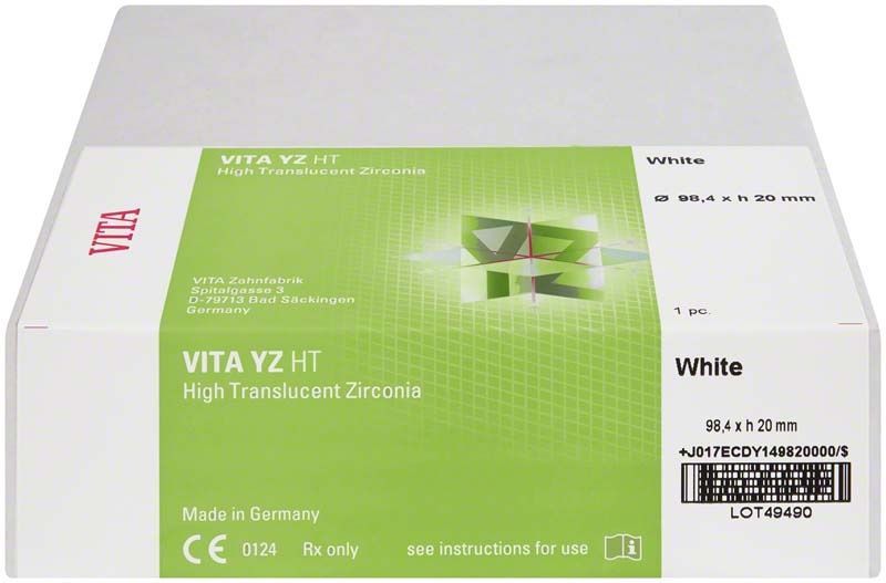 VITA YZ® HTWhite DISC 98,4 x 20mm in Originalverpackung.