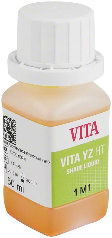 Flasche mit VITA YZ® HT SHADE LIQUID 3D-Master® 1M1, 50 ml.
