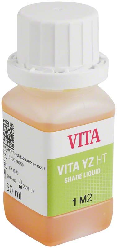 Flasche mit VITA YZ HT SHADE LIQUID 3D-Master 1M2, 50 ml.