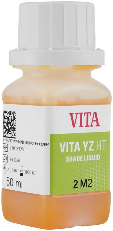 VITA YZ HT SHADE LIQUID 3D-Master 2M2 in 50 ml Flasche mit Etikett.