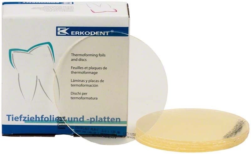 Erkoplast PLA-T 10er Verpackung mit transparenten Dentalfolien.