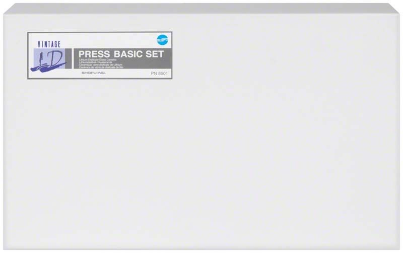 Verpackung des Vintage LD Press Basic Sets mit Etikett oben links.