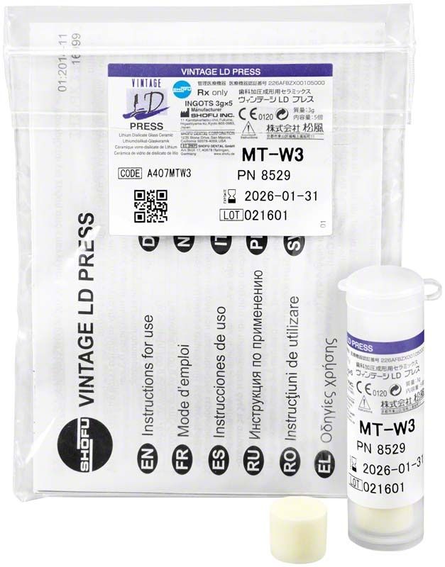 Verpackung des VINTAGE LD Press MT-W3 mit Beipackzettel und Behälter.