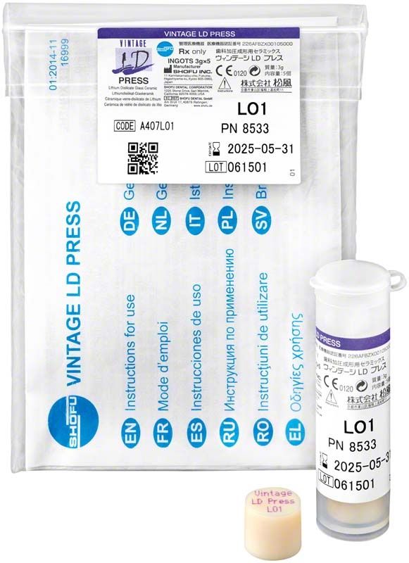 Verpackung der Vintage LD Press LO LO1 mit Anweisungen und Details.