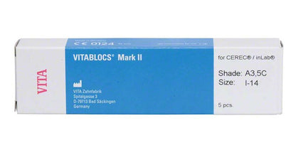 VITABLOCS® Mark II Verpackung für Zahnblock, Farbton A3,5C, Größe I14.