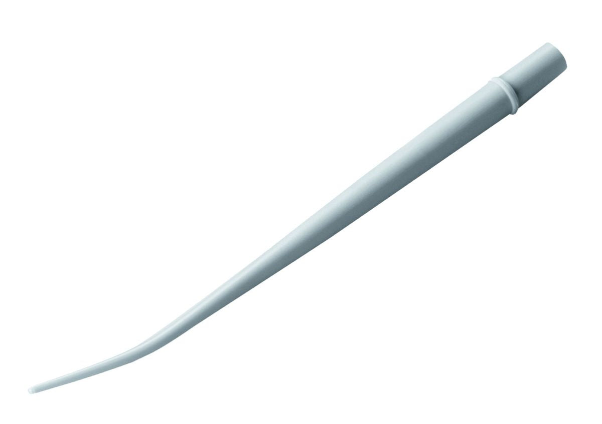 Monoart Absaugkanüle für chirurgische Eingriffe, lang und schlank geformt.
