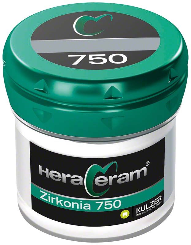 HeraCeram® Zirkonia 750 Korrekturmasse COR in grünem Behälter.