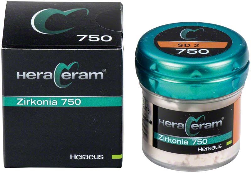 HeraCeram Zirkonia 750 Sekundärdentin SD2 in Verpackung und Dose