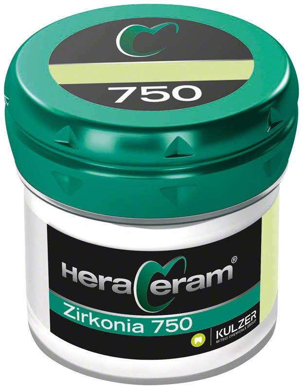 HeraCeram Zirkonia 750 Enhancer EH neutral in grün-weißer Verpackung.