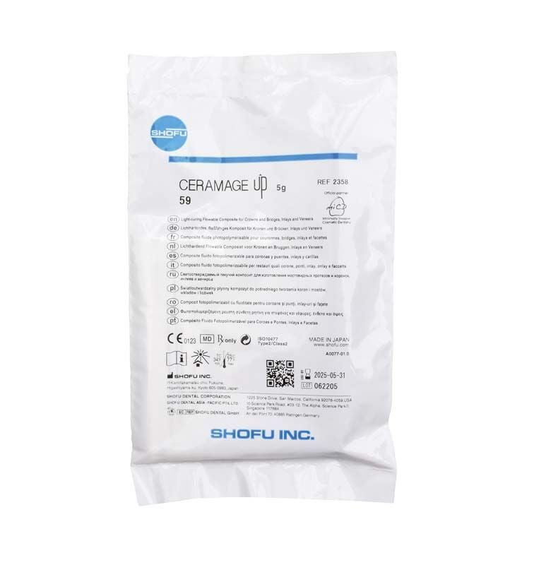 CERAMAGE UP Incisal 59 Verpackung mit Produktinformationen und Herstellerlogo.