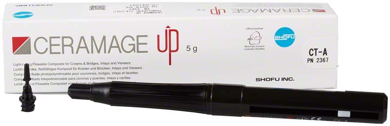 Verpackung von CERAMAGE UP Translucent CT-A mit Applikatorstift.