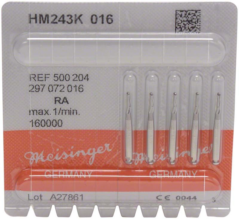 Hartmetallbohrer 243K 016 in Blisterverpackung mit Produktinformationen.