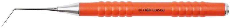 Rundgriff-Zahnsonde HSR 002-06 mit orangenem Griff.