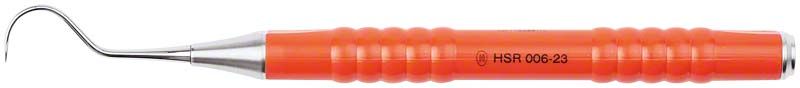 Zahnsonde mit rundem Griff und Edelstahlspitze, Modell HSR 006-23.
