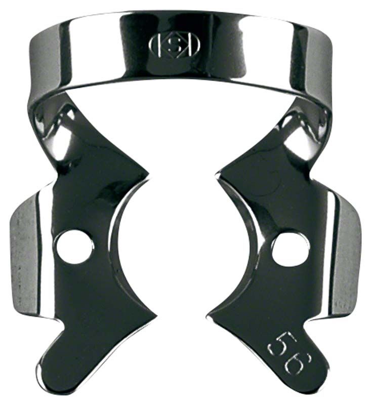 Fit-Kofferdam® Klammer Black Nr. 56 aus mattschwarzem Edelstahl.
