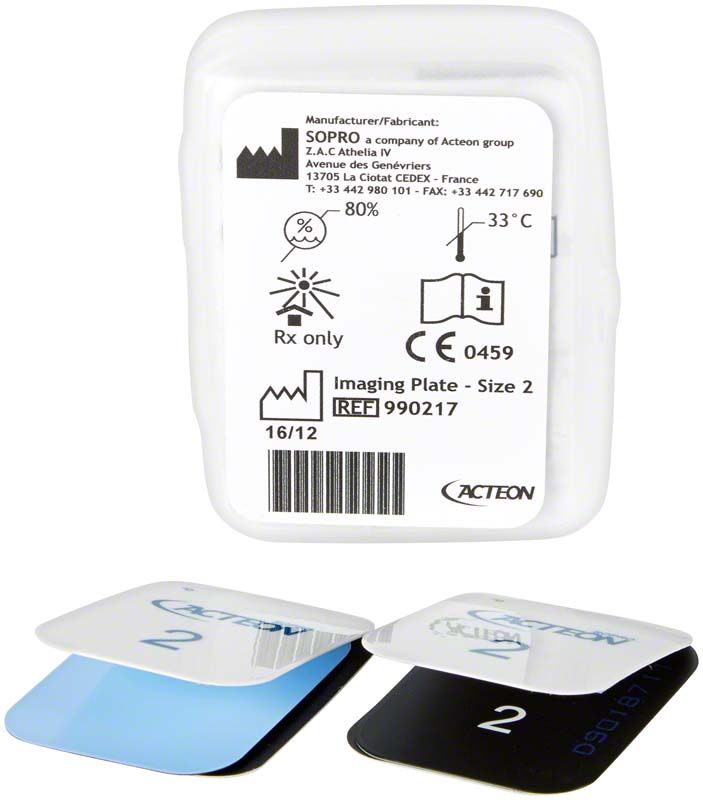 Speicherfolien Standard Gr.2 (31 x 41mm) für PSPIX 2, mit Verpackung.