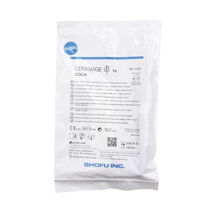 CERAMAGE UP Opaque Dentin ODC4 Verpackung mit Produktinformationen in weißem Beutel.