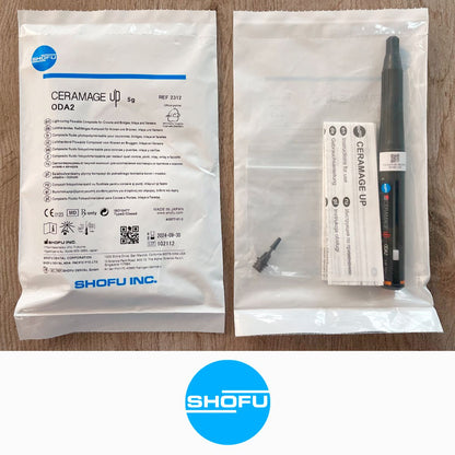 CERAMAGE UP Opaque Dentin ODC4 in transparenter Verpackung mit Produktinformationen.