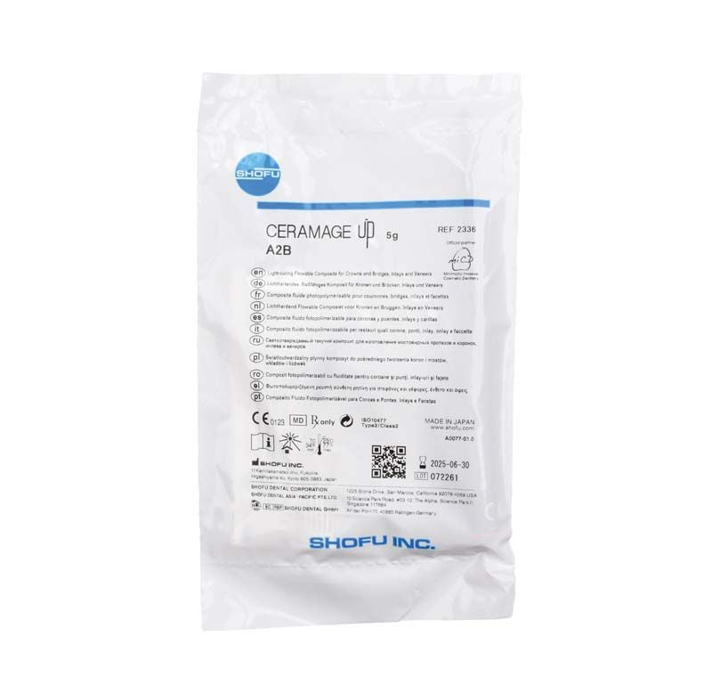 CERAMAGE UP Body A2B in weißer Verpackung mit Produktinformationen und Herstellerlogo.