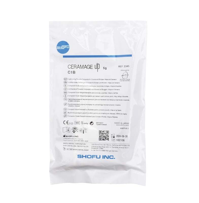 Verpackung des CERAMAGE UP Body C1B mit Produktinformationen.