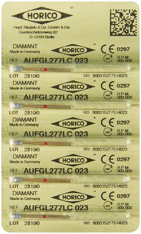 Verpackung der Löwenschleifer AuFG 277LC 023 Diamant-Instrumente.