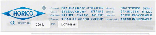 Image of Stahlcarbo®-Streifen mit Lücke 304L 0,1mm, 4mm, einseitig