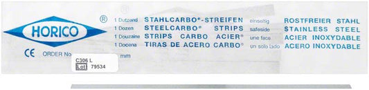 Image of Stahlcarbo®-Streifen mit Lücke C306L 0,09mm, 6mm, rot, einseitig