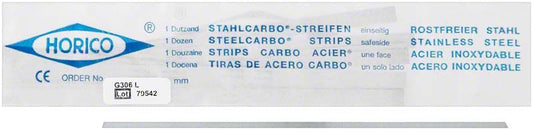 Image of Stahlcarbo®-Streifen mit Lücke G306L 0,15mm, 6mm, grün, einseitig