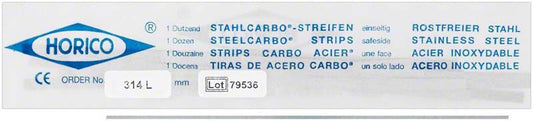 Image of Stahlcarbo®-Streifen mit Lücke 314L 0,02mm, 4mm, doppelseitig