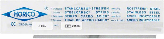 Image of Stahlcarbo®-Streifen mit Lücke 316L 0,2mm, 6mm, doppelseitig
