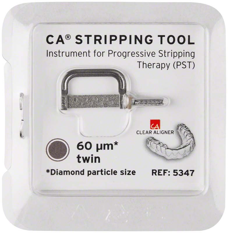CA® Stripping Tool 60µm doppelseitig grau diamantiert in Verpackung.