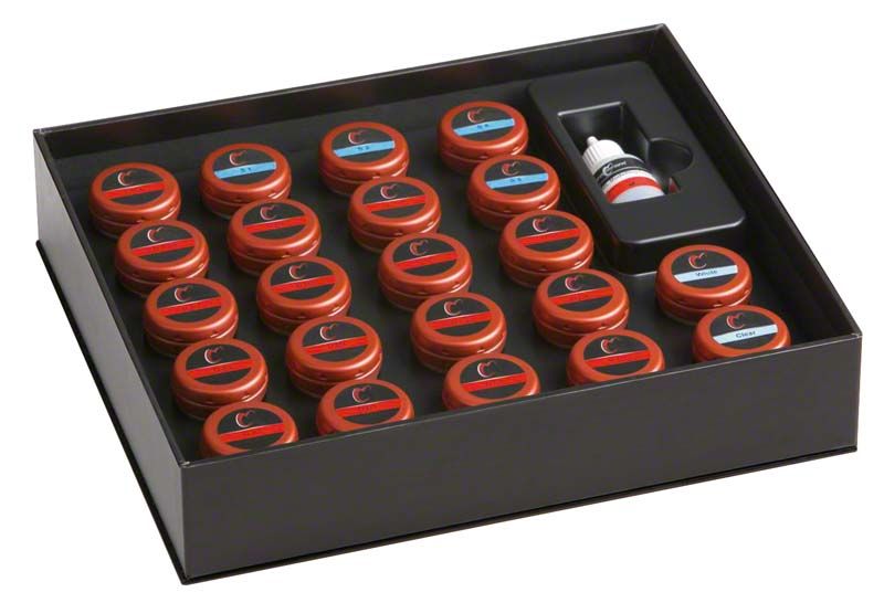 HeraCeram® Dentin-Inzisal-Set mit mehreren Farbpulvern in einer Box.