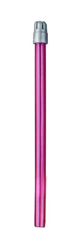 Monoart Speichelsauger 12,5cm rosarot mit silberner Kappe.
