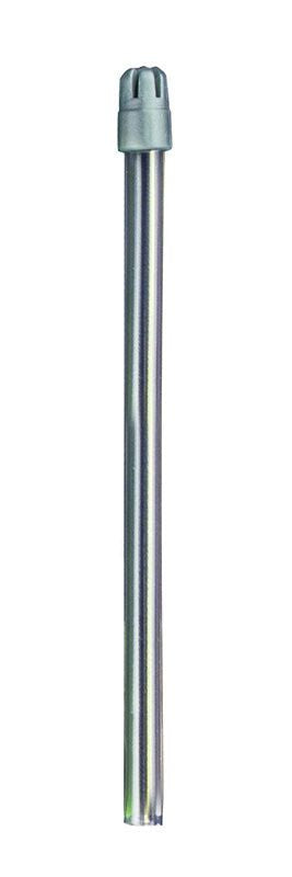 Monoart Speichelsauger 12,5cm transparent mit silberner Kappe.