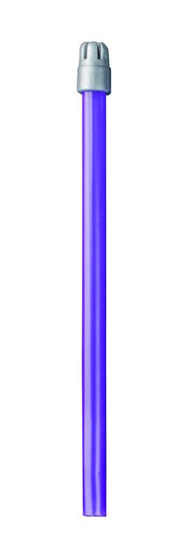 Monoart Speichelsauger 12,5cm in lila mit silberner Kappe.