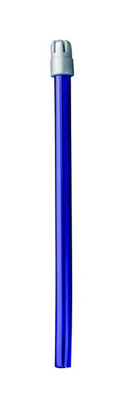 Monoart Speichelsauger 12,5cm in cobaltblau mit silberner Kappe.