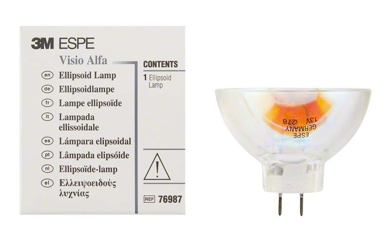 Visio™ Alfa Ersatzlampe für zahnmedizinische Anwendungen mit Verpackung.