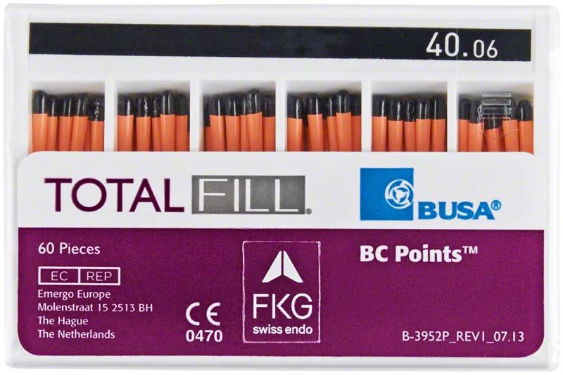 TotalFill BC Points Taper .06 Iso 040 in Verpackung mit 60 Stück.