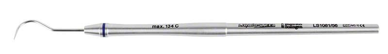 Zahnsonde LiquidSteel® Figur 56 mit gebogener Spitze.