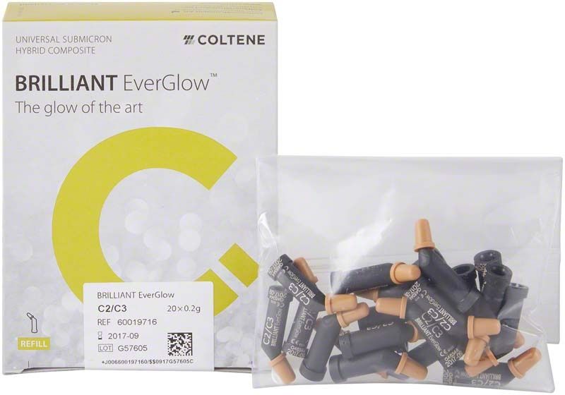 BRILLIANT EverGlow™ Nachfüllpackung mit 20 C2/C3 Hybridkomposit-Tips.