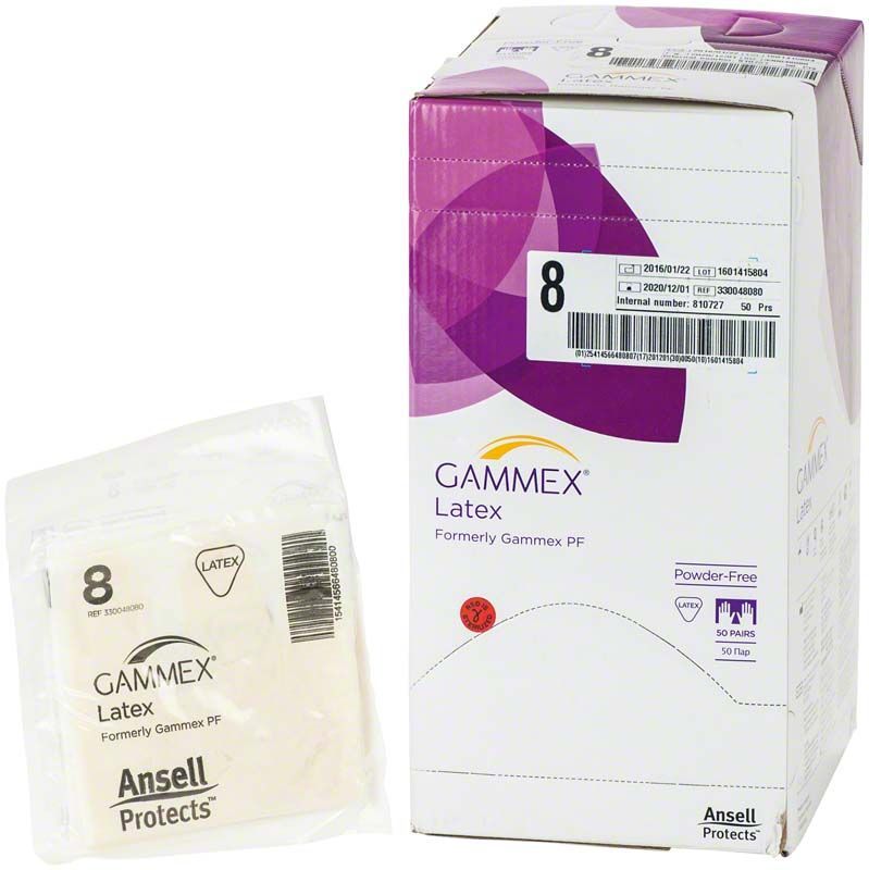 Gammex Latex puderfreie Handschuhe, Größe 9, in Originalverpackung.
