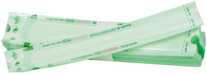 Steriking Klarsicht-Sterilgutverpackungen mit Dampf- und Ethylenoxid-Indikatoren.