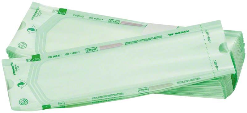 Steriking Flache Tüten S2 75 x 200mm mit Sterilisationsindikatoren.
