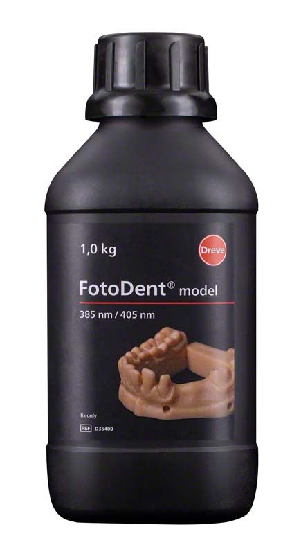 1 kg Flasche FotoDent® model Kunstharz für 3D-Druck in Schwarz.