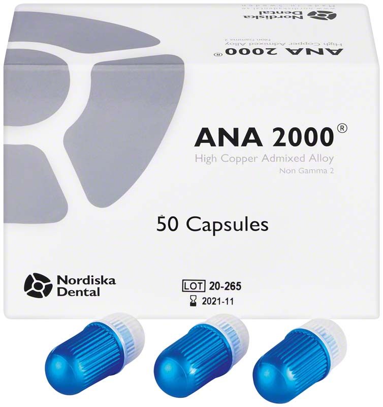 ANA 2000 Dental Alloy Kapseln Gr. 2 blau, 50er-Packung