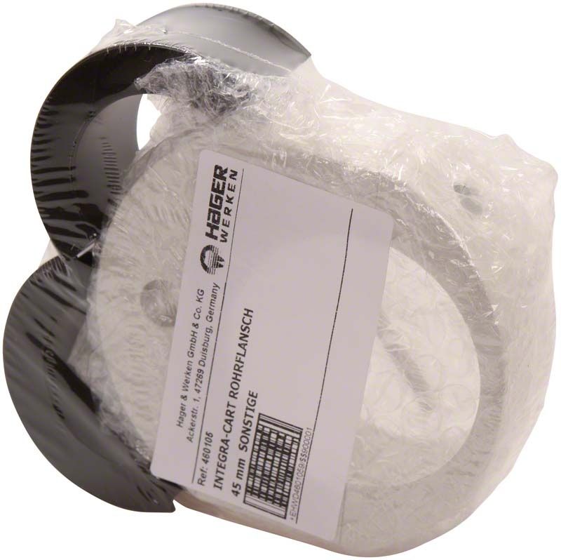 Integra® Rohrflansch Sonstige (45mm) in durchsichtiger Verpackung.