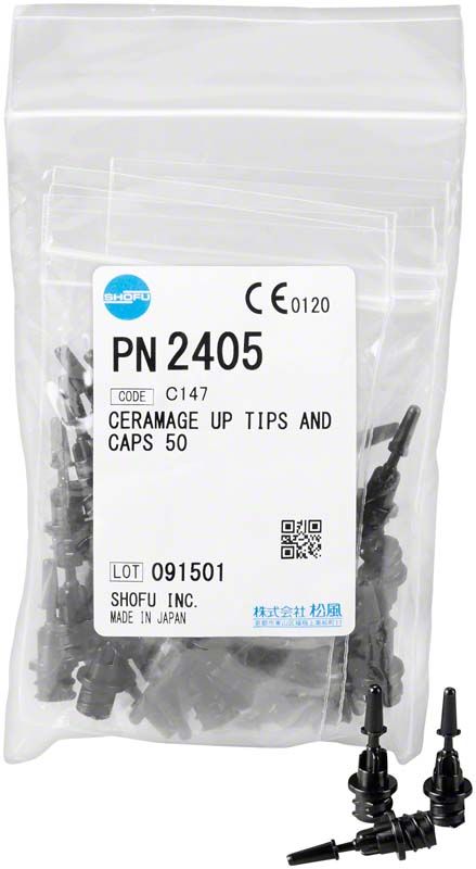 Kunststoffdüsen CERAMAGE UP Tips in transparenter Verpackung.