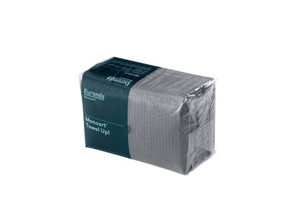 Monoart Patientenservietten Towel UP platin in wiederverschließbarer Verpackung.