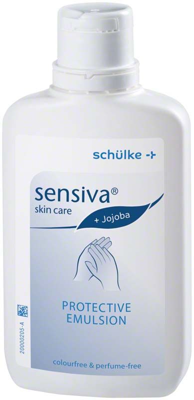 Sensiva® Schutzlotion Flasche 150ml mit Jojoba-Extrakt, farblos und parfümfrei.